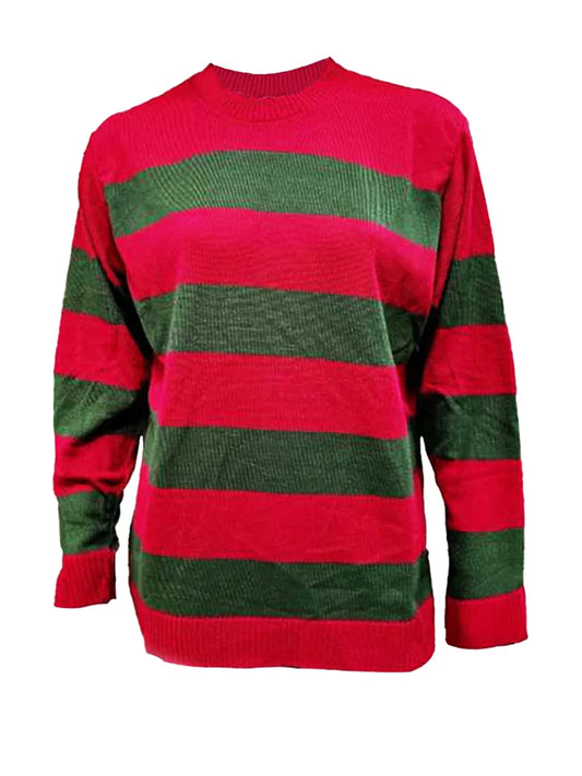 Red and green stripe t-shirt