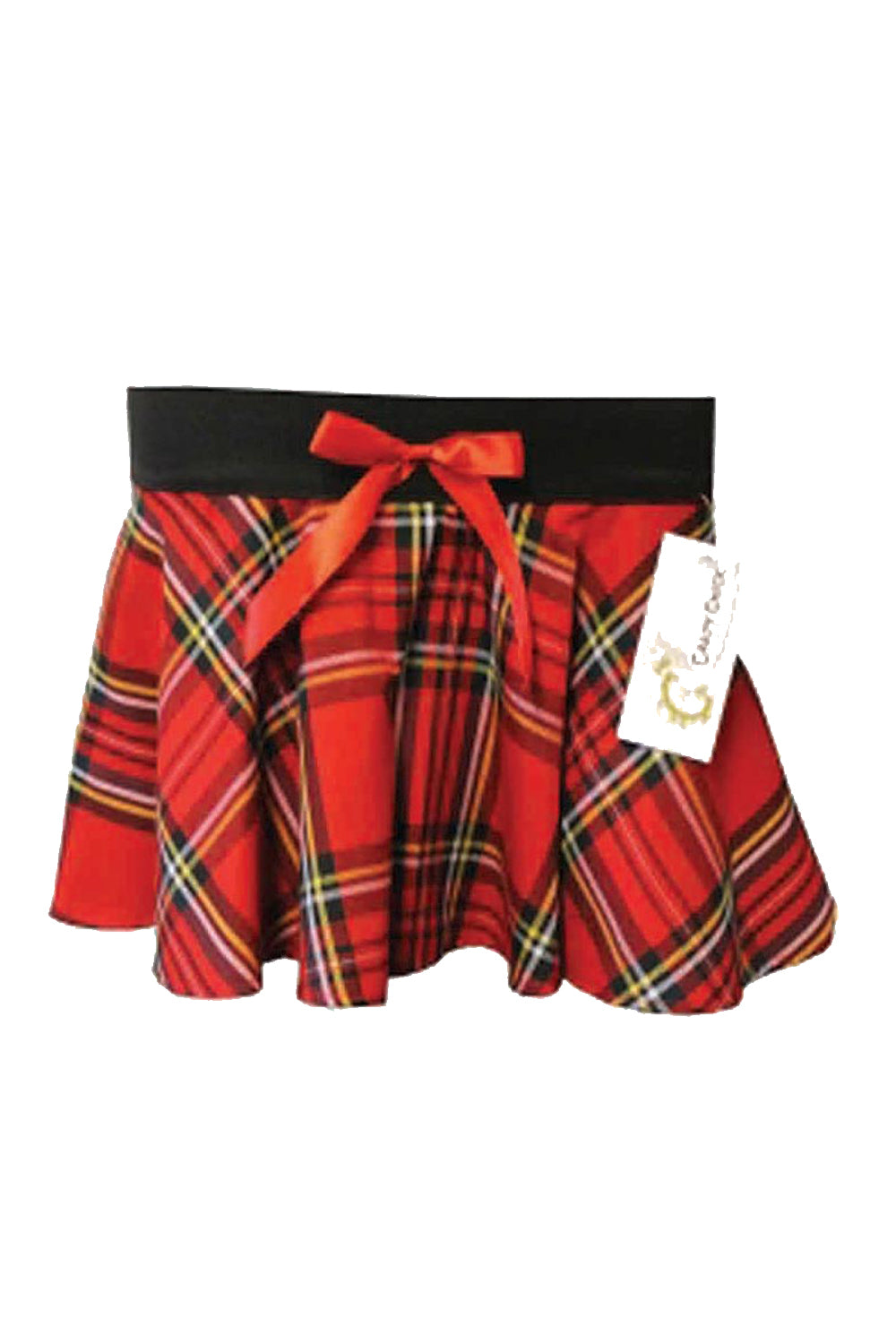 Crazy Chick Tartan Skirt With Bow (9 Inches)