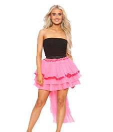Crazy Chick Long Tail Tutu skirt - thefancydress.co.uk