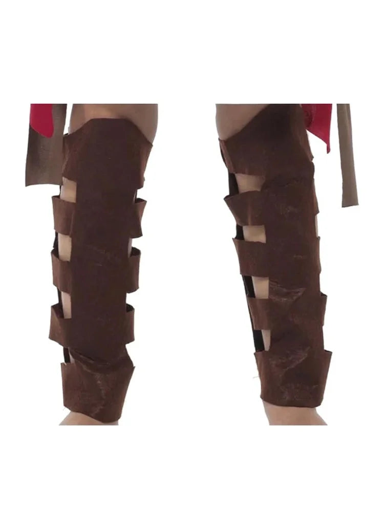 Boys Roman Gladiator Warrior Historical Costumes Historical leg cover