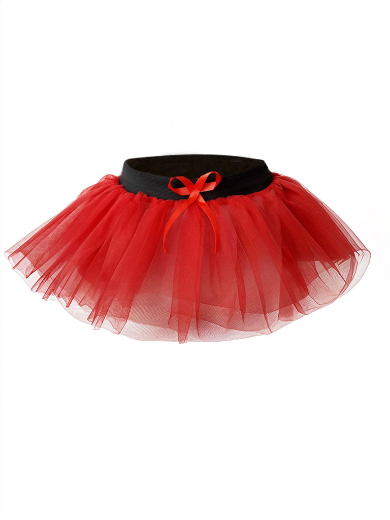 Girls' 3-Layer Tutu Skirt red