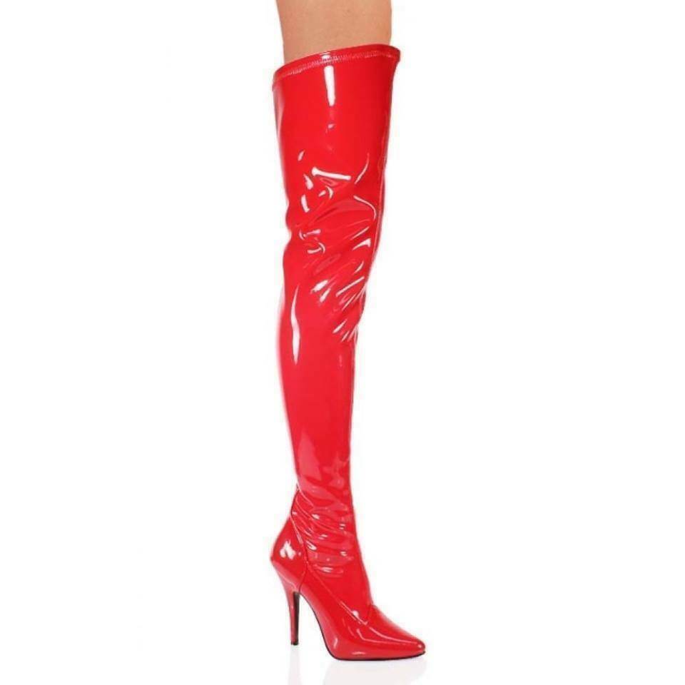 Women's High Over Knee Zip Up Heel Long Boots - thefancydress.co.uk