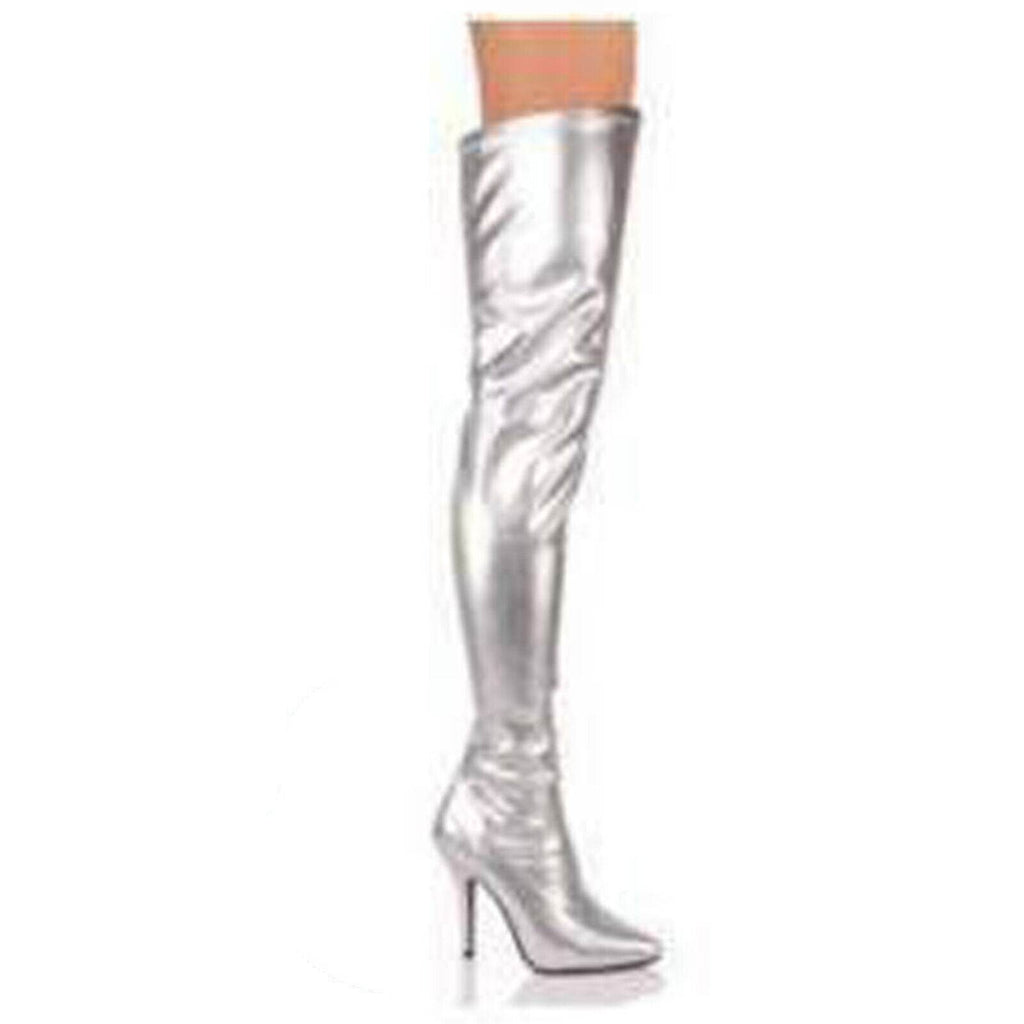 Women's High Over Knee Zip Up Heel Long Boots - thefancydress.co.uk