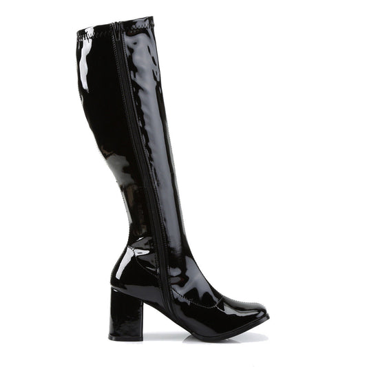 Women's Sexy 1960's 70's Knee Go Go Retro Boots black