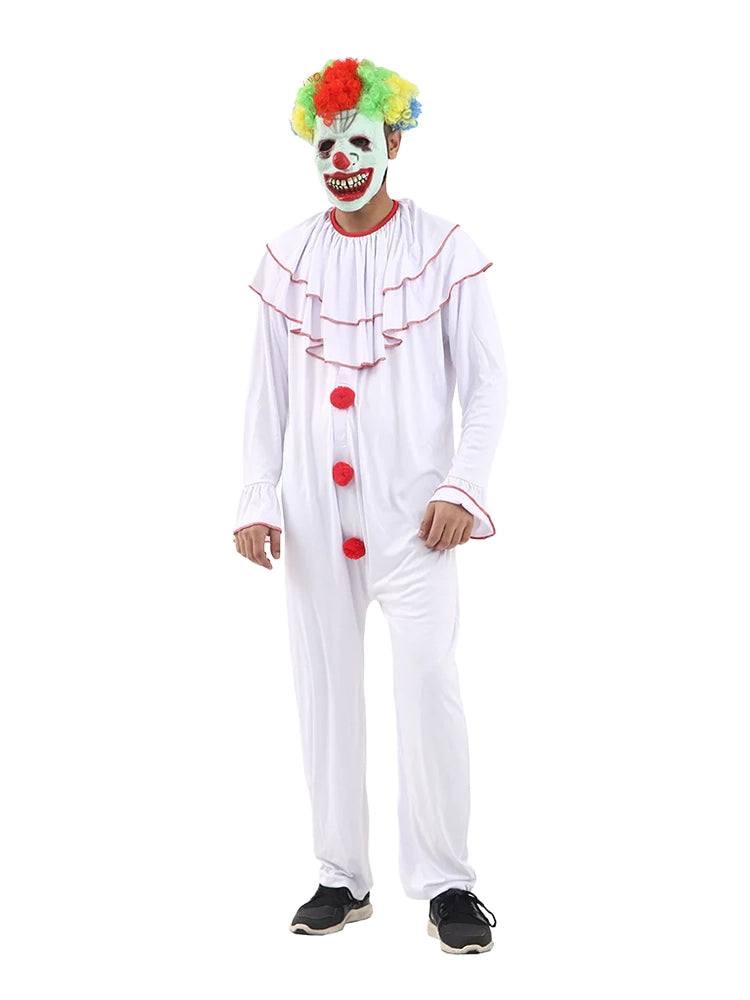 Men's Scary Clown Jumsuit Costume