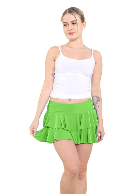 Ladies  Rara Mini Short Skirt  green