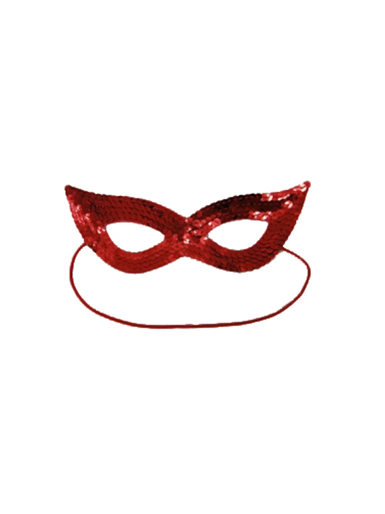 Unisex Sequin Festival Face Masks red