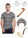 5 PC Adult Old Men Fancy Dress Cosplay Costume Set
