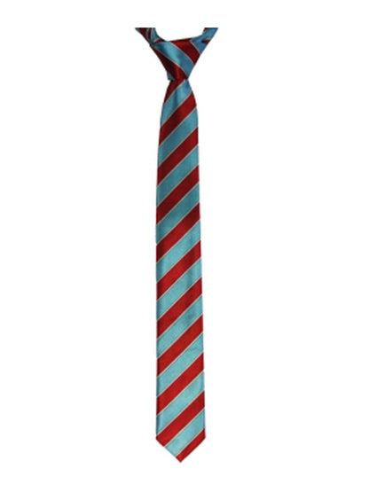 Turquoise Red  Striped Neck Tie 9cm Wide