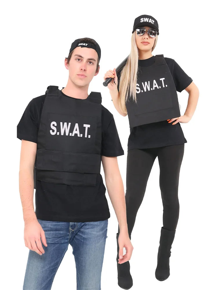 Adult SWAT Vest And Hat Set