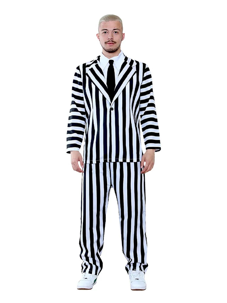 Men's Trickster Ghost Costume - 4-Piece Set