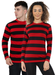 Unisex Red and Black Stripe TShirt Full Sleeve