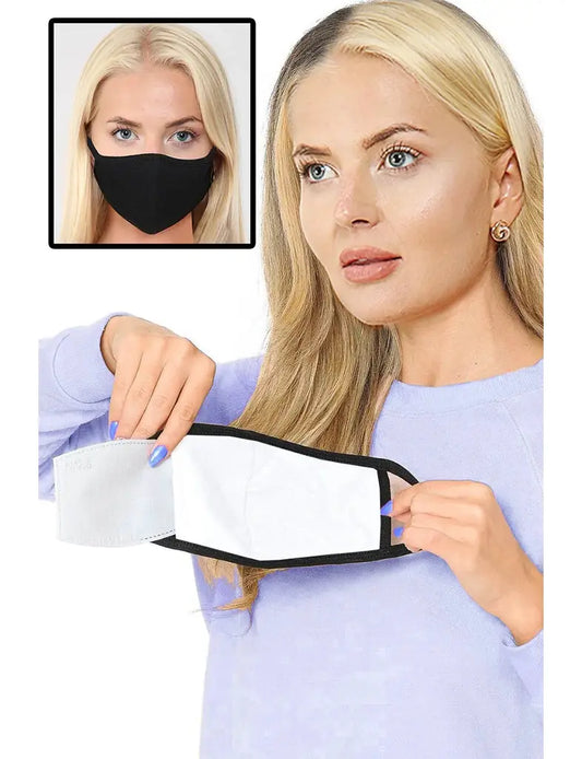 Unisex Cotton Face Covering With Filter Pocket