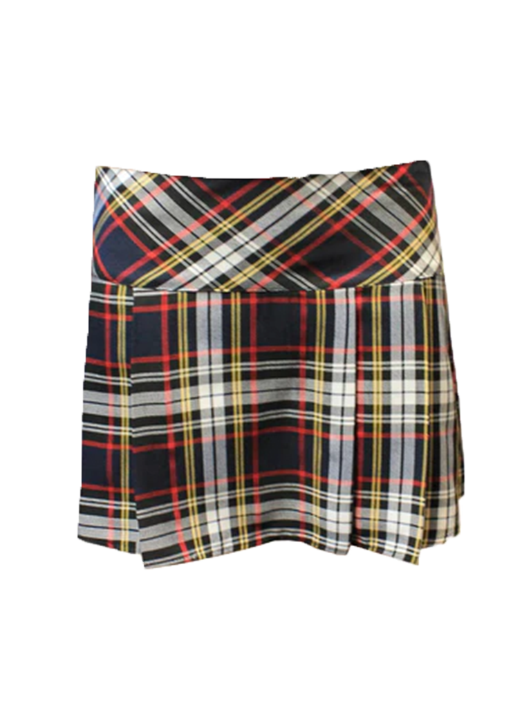 Adult Box Pleated Tartan Skirt (14 Inches)