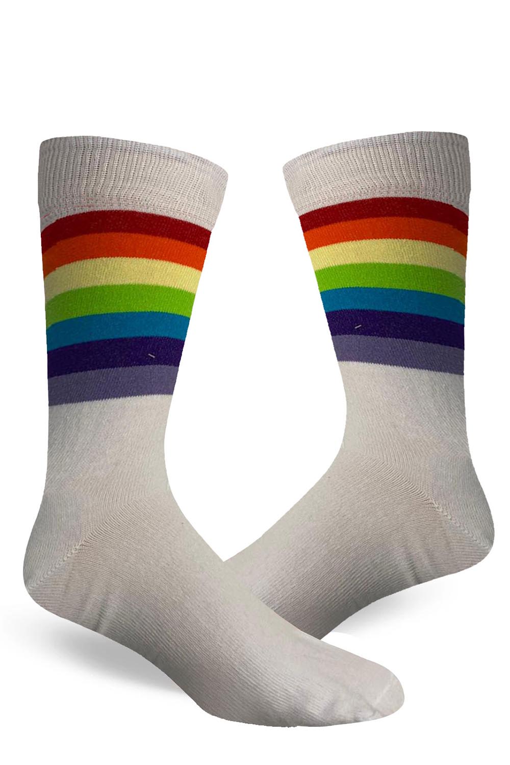 Men's Rainbow 3-Stripe Referee Ankle Socks