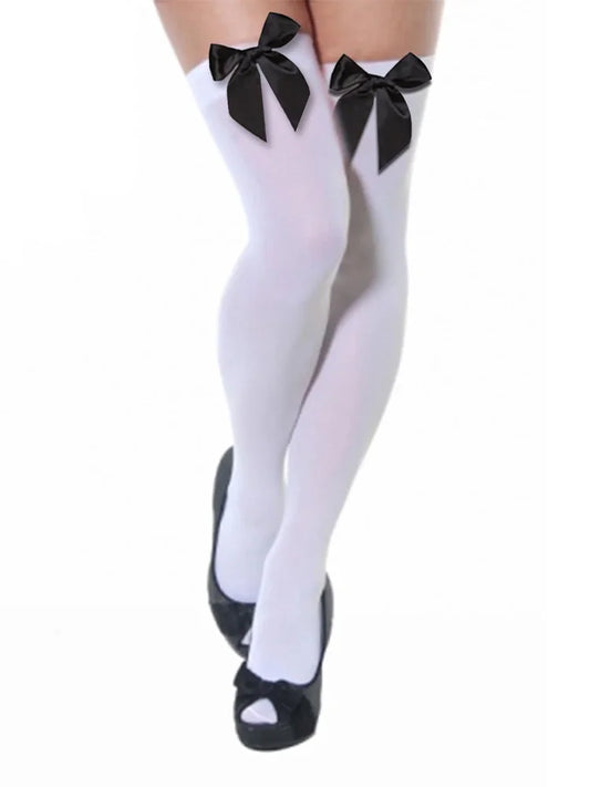 Women's Overknee Stockings With Bow black bow