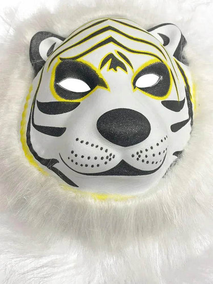 Animal Tiger Face Wear Mask - thefancydress.co.uk