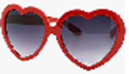 Wickedfun Heart Shape Festival Sunglasses