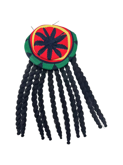 Wickedfun Unisex Rasta Jamaican Hat With Dreadlocks