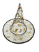 Unisex Black Witch Hat with Silver & Golden Halloween Prints gold