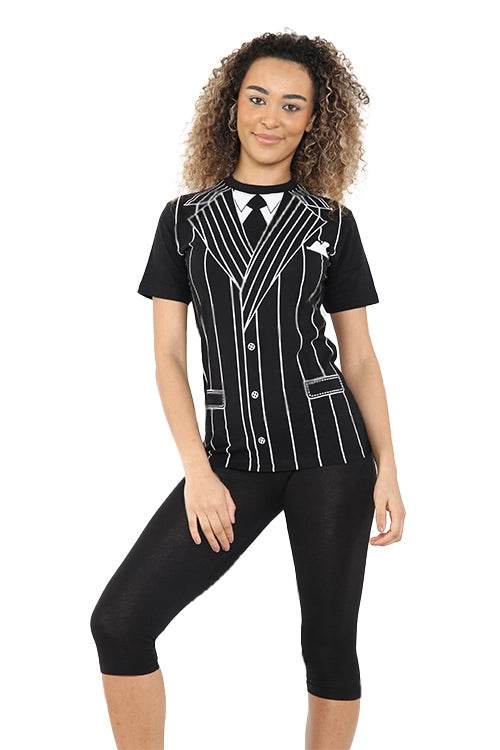 1980s Gangster Printed T-Shirt - thefancydress.co.uk