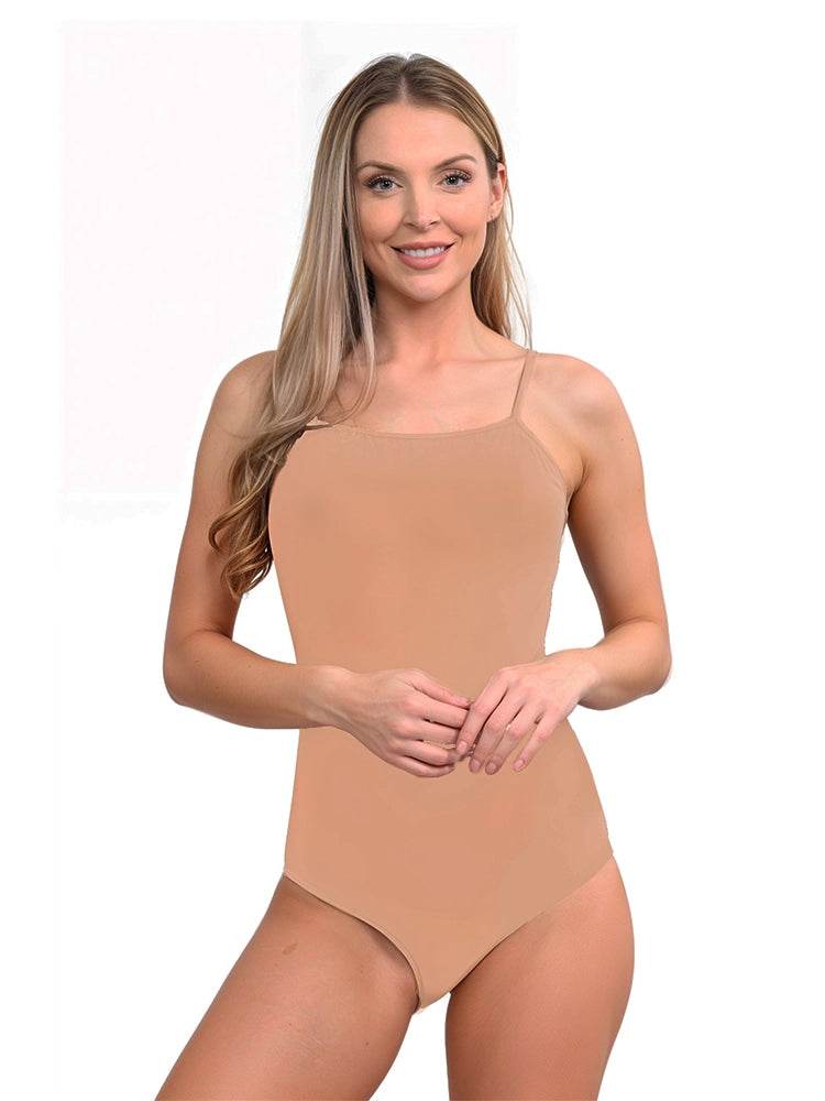 Women's Camisole Leotard Ballet Dance Bodysuit Wide Strap - thefancydress.co.uk