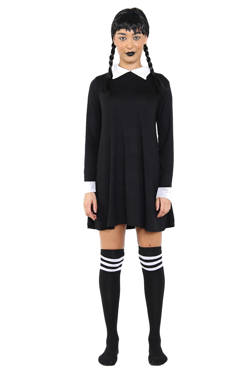 Women's Gothic School Girl Plain Swing Fancy Dress