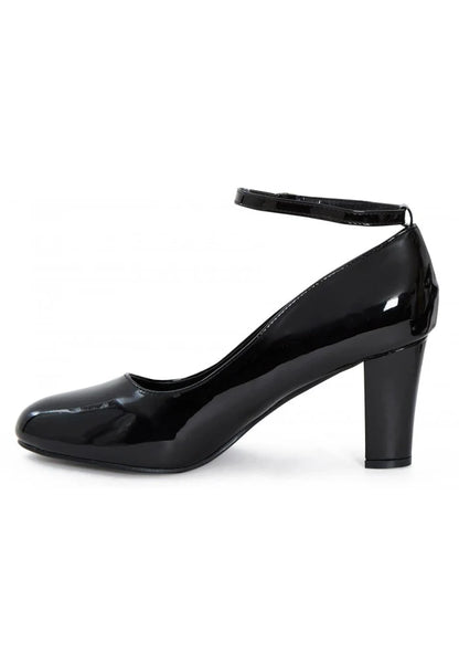 Girls Ankle Strap Mid Block Heel Shoes