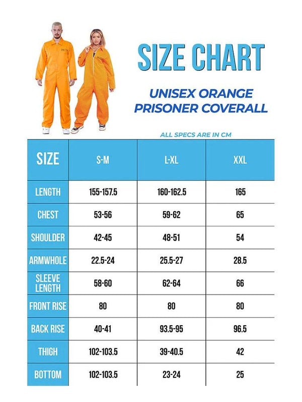 Women's Orange Prisoner Overall Jumpsuit - thefancydress.co.uk
