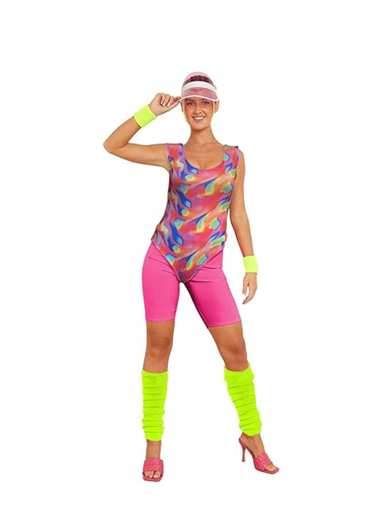 Women's Retro Workout Costume Set
