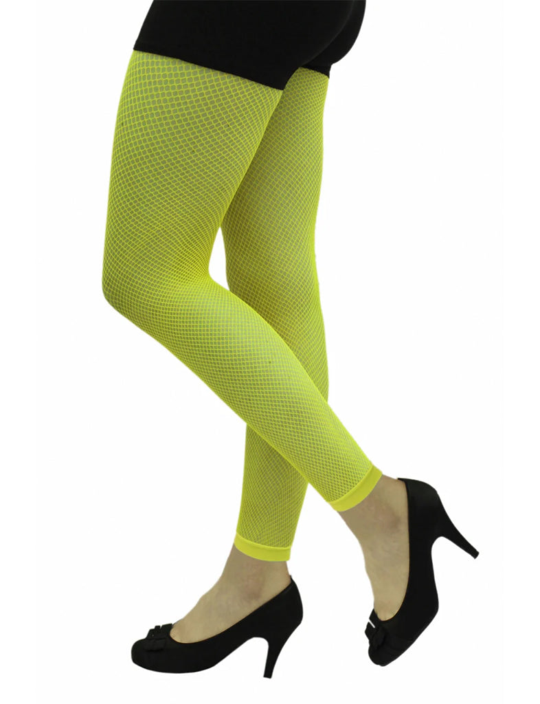 Adult Neon Fishnet Footless Tights